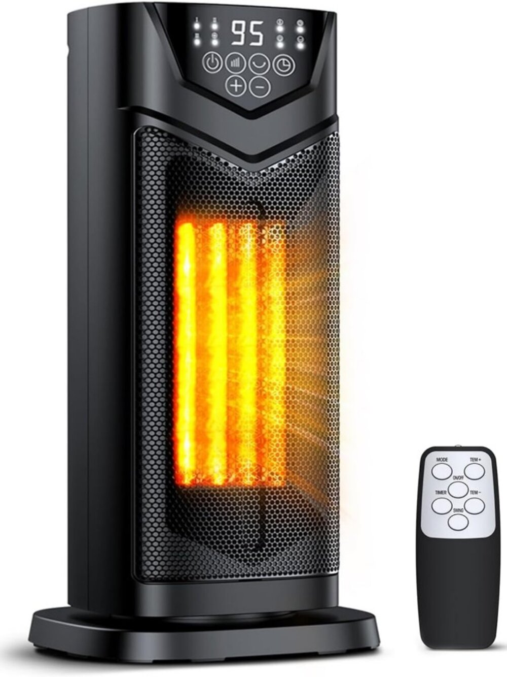 Portable 1500W Electric Space Heater Fan for Indoor Home & Office Use